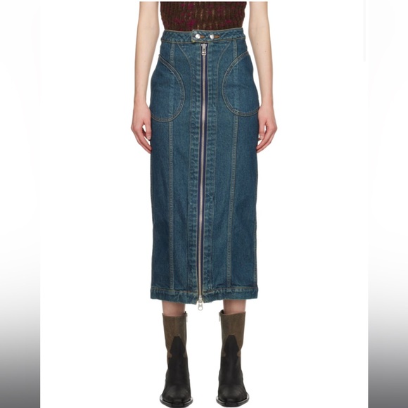Eckhaus Latta Dresses & Skirts - Eckhaus latta denim midi skirt